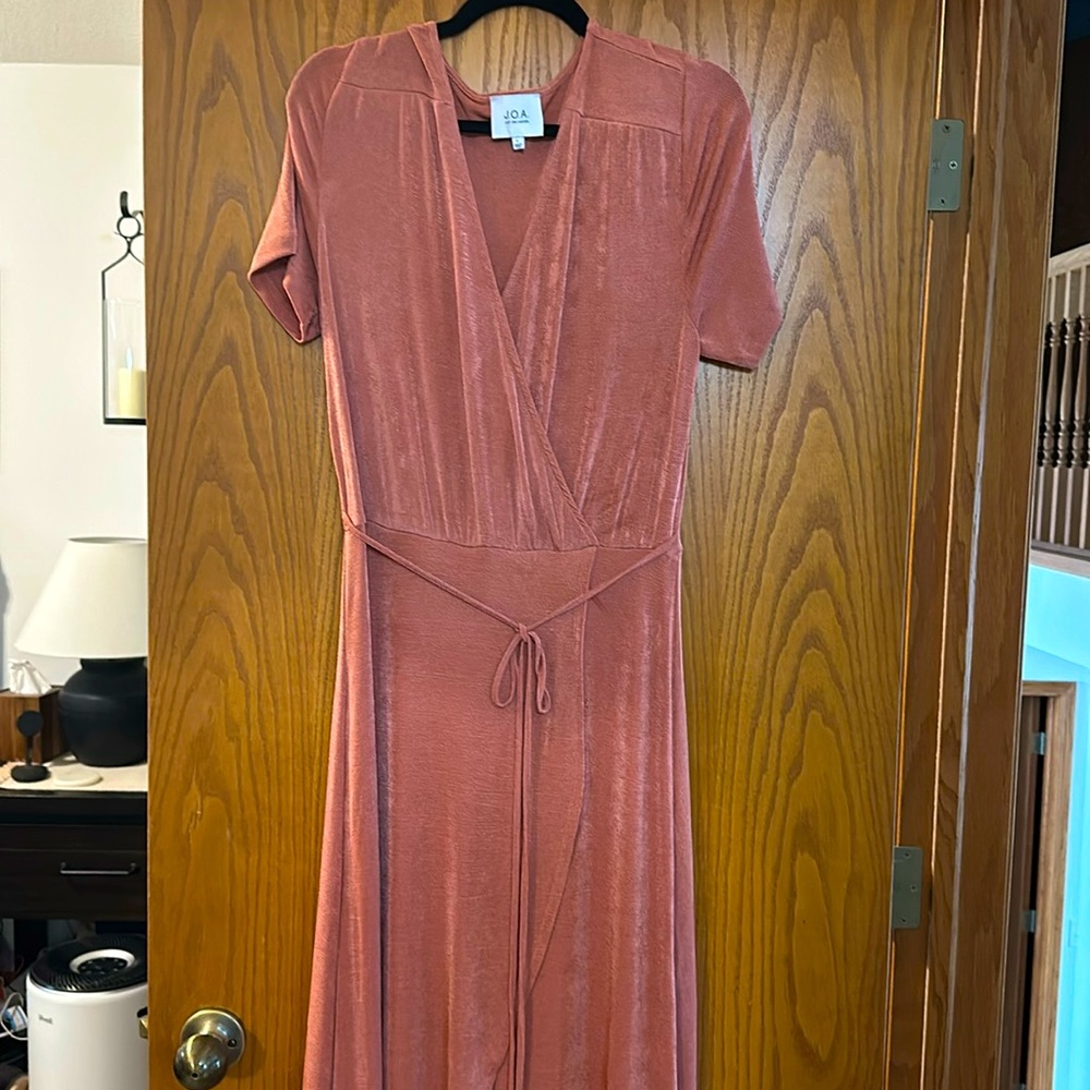Anthropologie Pink Wrap Dress